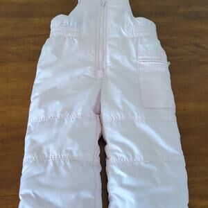 Carter's toddler girls Snow Ski Bib powder pink  infant toddler size 24M GUC